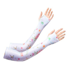 MOMISY Hand Gloves for Sun Protection, UV Protection Arm Sleeves for Women Bike Riding, UPF50+ Ice Silk Cooling Summer Gloves Woman Hand Cover Arm Sleeves for Driving, Golfing, Sports (Grey)
