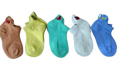 MOMISY 5 Pairs Baby Girl Boys Mesh Fruit Embroidery Toddlers Infant Cotton Stretch Socks - Fruit, 1-3 Years Old