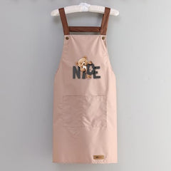 MOMISY Kitchen Apron – Adjustable Cooking Apron with Straps & Front Pockets (Peach)