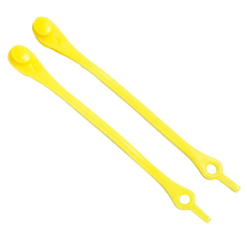 MOMISY Elastic Shoelaces Stretchy Silicone Elastic Special No Tie Shoe Laces for Children and Adults Lazy Tieless Suitable for All Shoes-Yellow, 14Pcs