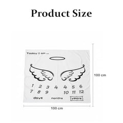 MOMISY Baby Milestone Blanket and Props for Baby's |1 to 12 Months Prop |Baby Bedding |Ac Room Blanket for Summer|Newborn| Infants Winter Blanket(Wing)