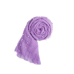 MOMISY Pearl-Embellished Baby Wrap, Violet Swaddle Blanket for Photography Props, 0-6 Months