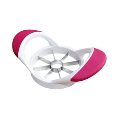 MOMISY Plastic Apple Fruit Slicer, Corer, Cutter, Divider Tool, 8 Stainless Steel Blades (WhiteRoseRed)