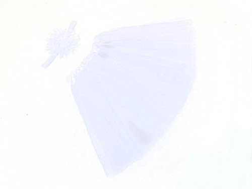 MOMISY Baby Photoshoot clothes, Skirt & Headband for Kids Parties Anniversaries costume (White1)