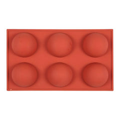 MOMISY Silicone Semi Sphere Mould, 6-Cavity Half Ball Baking Tray for Chocolate Bombs, Dome Cakes, Jelly, Soap, and Desserts – Oven & Freezer Safe