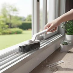 MOMISY 360° Rotating Gap Cleaning Brush, Hard Bristle Crevice Brush for Corners, Multi-Function Cleaning Tool (White)