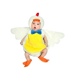 Newborn Baby Photography Prop Set, Duckling Design, Hat, Clothes, Socks, Yellow and White, 0 to 12 Months