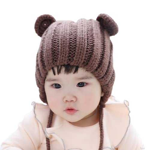 MOMISY Baby's Wool Beanie (MOMISY_Brown_6 Months-18 Months)