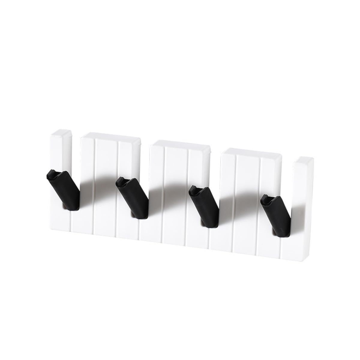 MOMISY Piano Look Self Adhesive Sticky Key Holder | Decorative Key Organizer | Wall Hook for Home | Home Storage Hook | Home Storage Organizer (Pack of 1) (Black)