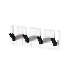 MOMISY Piano Look Self Adhesive Sticky Key Holder | Decorative Key Organizer | Wall Hook for Home | Home Storage Hook | Home Storage Organizer (Pack of 1) (Black)
