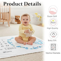 MOMISY Baby Milestone Blanket and Props for Baby's |1 to 12 Months Prop |Baby Bedding |Ac Room Blanket for Summer|Newborn| Infants Winter Blanket(BalloonUnicorn)