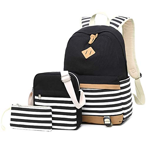 MOMISY Backpack Purse Combo Women Multipurpose Rucksack Design Handbag Shoulder Bag and Coin Purse/Pouch 3 in 1 Travel Daypack Bag Ladies Girls College School Bag - Black