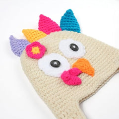 MOMISY Turkey Crown Big Eyes Cartoon Cap Newborn Baby Photography Shoot Props Costumes - 0 To 6 Months (Beige)