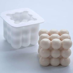 momisy Silicone Candle Moulds for Candle Making 2 Small & 2 Big Cube Candle Mould for Home Decoration Candle Making Festival, Party - Pack of 4