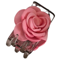MOMISY Non-Slip Hair Claw Clips for Women, Large Jelly Jaw Clutcher Clamps, Hair Accessories for Long Thick Hair (Rose-Pink)