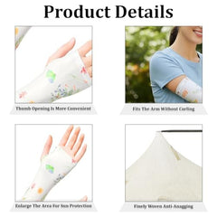 MOMISY Hand Gloves for Sun Protection, UV Protection Arm Sleeves for Women Bike Riding, UPF50+ Ice Silk Cooling Summer Gloves Woman Hand Cover Arm Sleeves for Driving, Golfing, Sports (Beige)