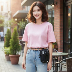 MOMISY Waist Bag, Fanny Pack, Chest Pouch for Men Women Boys Girls (Black, 17 * 11.5 * 5 cm)