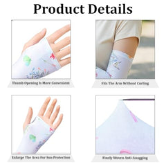 MOMISY Hand Gloves for Sun Protection, UV Protection Arm Sleeves for Women Bike Riding, UPF50+ Ice Silk Cooling Summer Gloves Woman Hand Cover Arm Sleeves for Driving, Golfing, Sports (Grey)