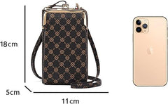 MOMISY Mobile Bag Cellphone Sling Bag Card Holder Wallet Handbag Crossbody multi-function Shoulder Bag for Girls & Women-Diamond (Khaki)