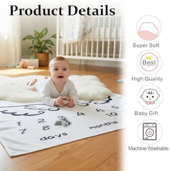 MOMISY Baby Milestone Blanket and Props for Baby's |1 to 12 Months Prop |Baby Bedding |Ac Room Blanket for Summer|Newborn| Infants Winter Blanket(Wing)