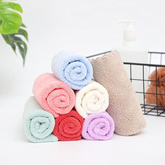 MOMISY Polyester Baby Wash Cloth Face Towel Handkerchief For Baby New Born/Infants/Toddlers-Assorted Colours (5)