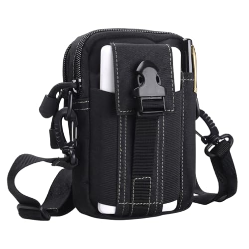 MOMISY Waist Bag, Fanny Pack, Chest Pouch for Men Women Boys Girls (Black, 17 * 11.5 * 5 cm)