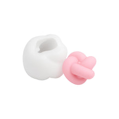 MOMISY 3D Wool Ball Silicone Candle Mould, Magic Twisted Rope Design, DIY Soap, Resin, Wax Crafts (WhiteA)