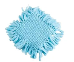 MOMISY Braided Knit Throw Blanket, Light Blue Cotton Rug for Newborn Photography Props, Square 45 x 45 cm