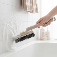 MOMISY 360° Rotating Gap Cleaning Brush, Hard Bristle Crevice Brush for Corners, Multi-Function Cleaning Tool (Brown)