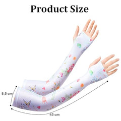 MOMISY Hand Gloves for Sun Protection, UV Protection Arm Sleeves for Women Bike Riding, UPF50+ Ice Silk Cooling Summer Gloves Woman Hand Cover Arm Sleeves for Driving, Golfing, Sports (Grey)