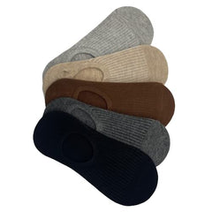 MOMISY Unisex Cotton Invisible No show Cotton Loafer Adult Socks for men & Women (Multi-colour Pack of 5)-Free Size (Invisible-Plain)