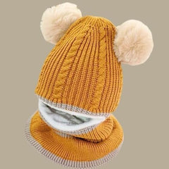 MOMISY Winter Soft Woolen Monkey Cap with Velvet Lining for Baby Boys, Girls, Infant, Toddler, 2-5 Years (in, Age, 2 Years, 5 Years, Yellow)