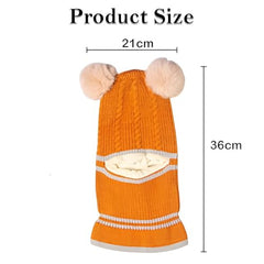 MOMISY Winter Soft Woolen Monkey Cap with Velvet Lining for Baby Boys, Girls, Infant, Toddler, 2-5 Years (in, Age, 2 Years, 5 Years, Yellow)