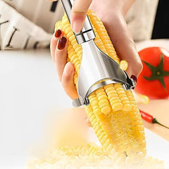 MOMISY Stainless Steel Corn Peeler, Stripper, Remover, Cutter, Vegetable and Fruit Peeler, Corn Threshing Peeler (SS 430, 17.5 cm)