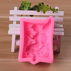 MOMISY Silicone Mold | 3D DIY Fondant Candle, Soap Mould Candy Mold I Baking Tools for Cake Chocolate Candy Ice Jelly Soap I Cake Baking Moulds I Bakeware Mold (Angel Wings Pink)