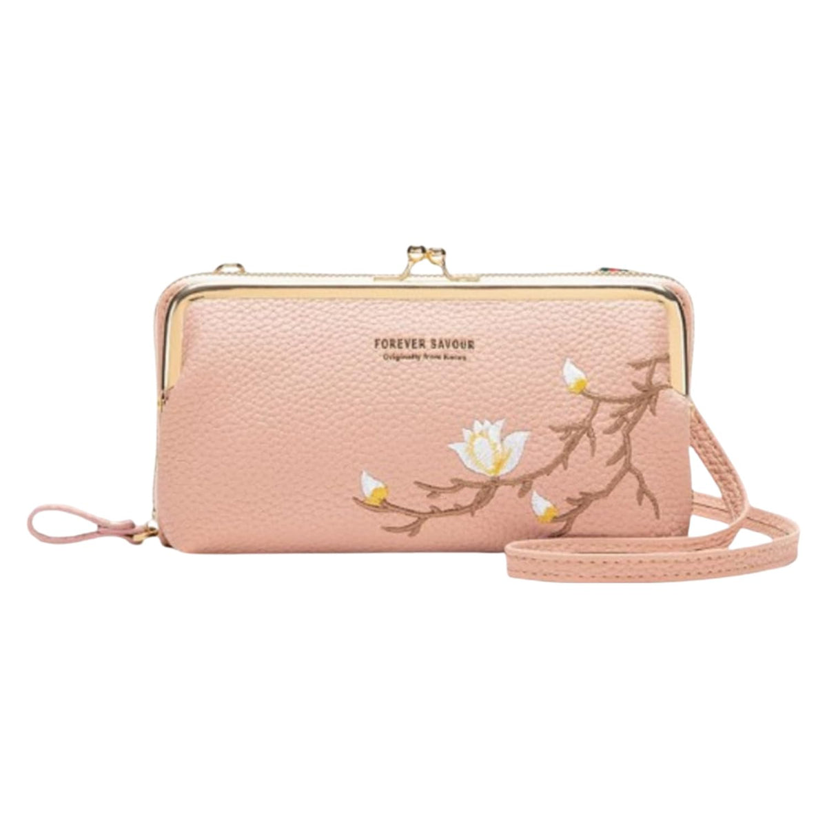 MOMISY Multi-Function Crossbody Bags for Women Mobile Purse Cell Phone Pouch with Adjustable Wide Strap Holder Pocket Small Purse Wallets Sling Bag Mini Shoulder Bags for Ladies Girls (Light Pink)
