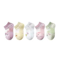 MOMISY 5 Pairs Baby Girl Boys Tube Socks Toddlers Infant Solid Color Boat Spring and Autumn Socks Stretch Baby Socks-3 to 5 Year
