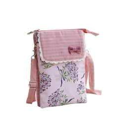 MOMISY Small Crossbody Mobile Sling Bag for Women |Stylish Phone Pouch with Detachable & Adjustable Strap |Mobile Purse|Versatile Cell Phone Pouch for Girls | Ideal Gift For Woman (Bow Pink)