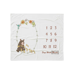 MOMISY Baby Milestone Blanket and Props for Baby's |1 to 12 Months Prop |Baby Bedding |Ac Room Blanket for Summer|Newborn| Infants Winter Blanket(BearDuck)