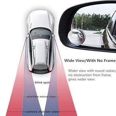 MOMISY Car Glass Mirror Blind Spot, 360° Mirror, Rear View Convex Mirror, Parking Mirror For Car, Car Mirror Accessories Frameless Suitable All Cars (Round 2-Pcs)