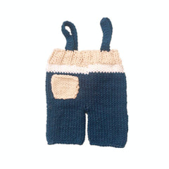MOMISY Baby Photography Props, Includes Pant & Cap for Kids Parties Anniversaries Photography-Set of 2 Pieces-Blue-Beige