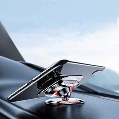 MOMISY Magnetic Mobile Phone Holder for Car Dashboard, [Easily Install] Mount [8 Strong Magnets] Friendly iPhone Mobile Stand Fits with All Smartphones (Silver)