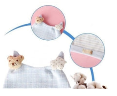 MOMISY 1 Piece Small Cartoon Design Baby Cotton Cap for Newborn Baby Boys and Girls of Age 0 to 6 Months (Cat-Blue)