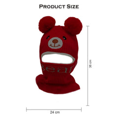 MOMISY Unisex Fleece Windproof Multi Functional Monkey Cap Winter Face Mask, Balaclavas, Neck Warmer, Cap and Bandana (Red), Free Size