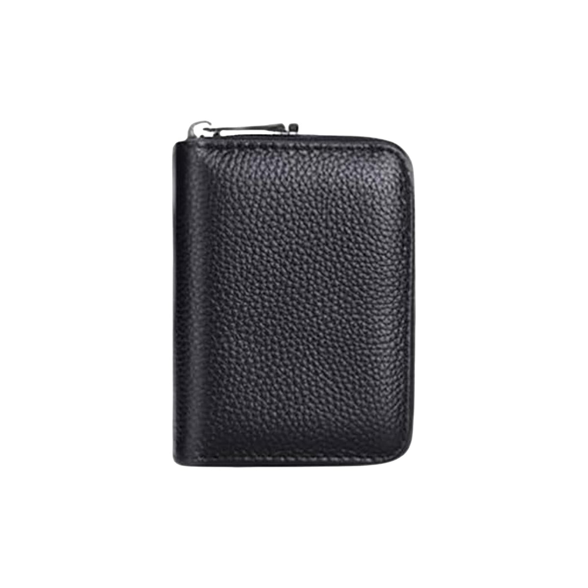 MOMISY PU Leather Credit Debit Card Holder Wallet Card Case ID Case Organizer Holder Zipper Wallet Coin Purse for Men & Women (14 Slots Black)