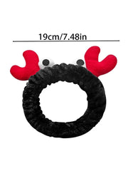 MOMISY Elastic Women's Lovely Hair Band Wash Face Spa Headband-Washable Facial Band Makeup Wrap Headbands Fits All Head Sizes (Elk Black)