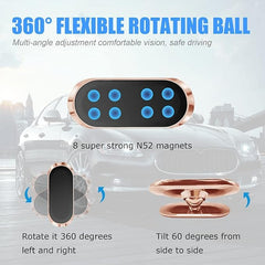 MOMISY Magnetic Mobile Phone Holder for Car Dashboard, [Easily Install] Mount [8 Strong Magnets] Friendly iPhone Mobile Stand Fits with All Smartphones (Rose Gold)