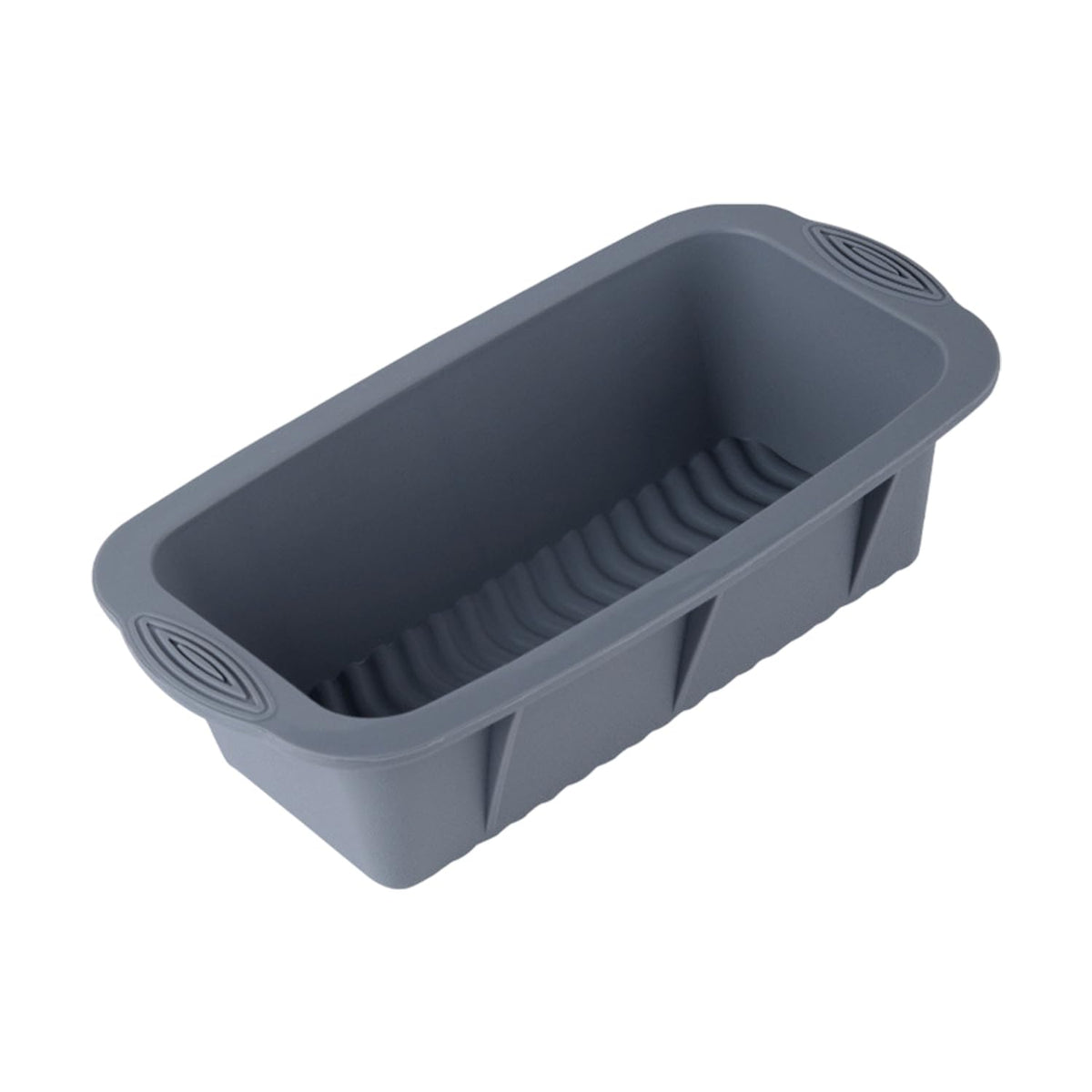 MOMISY Silicone Bread & Loaf Pan Mould | Fruit Cake, Pastry Making Pan | Baking Mould Rectangle (Grey)