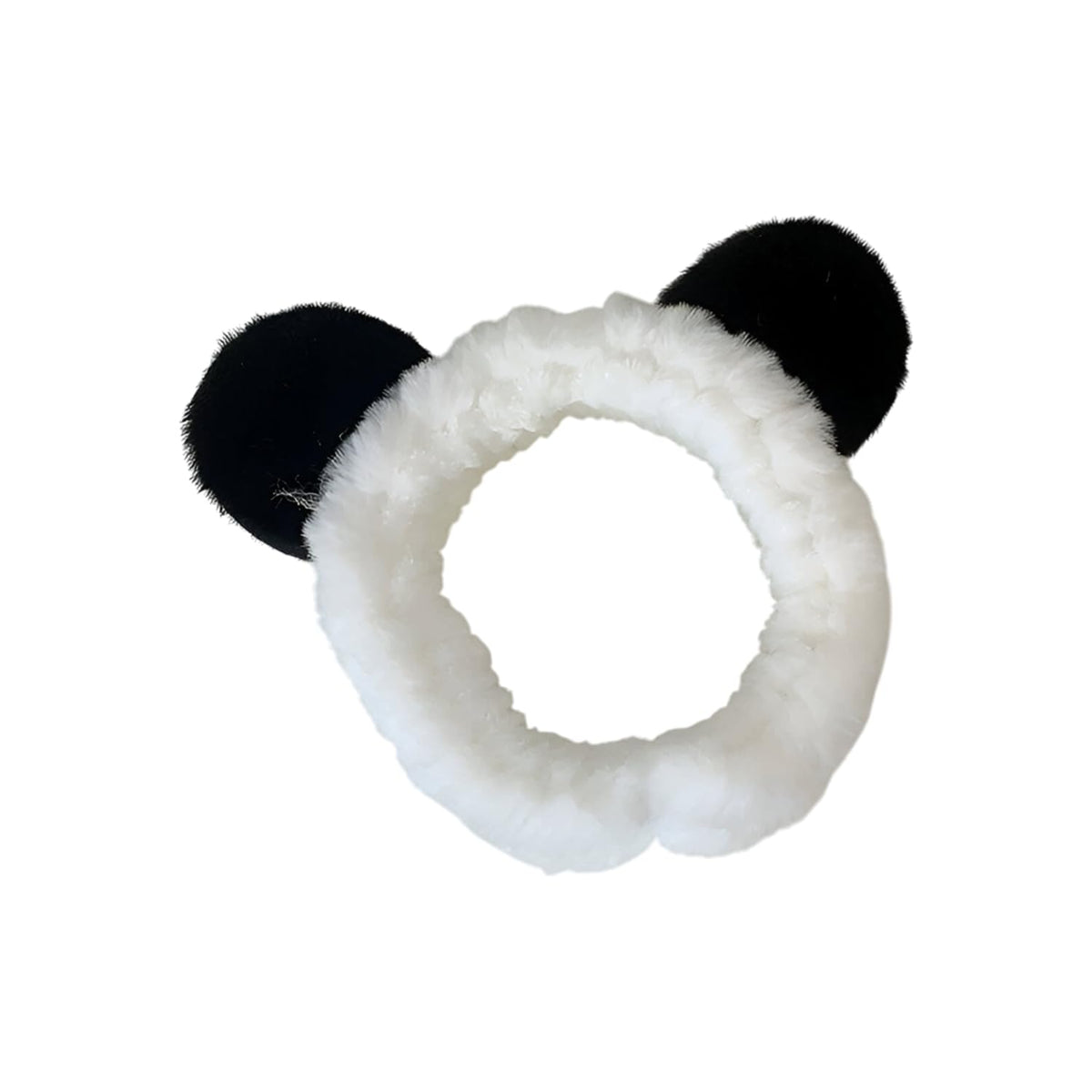 MOMISY Women's/Girl's Lovely Hair Band Wash Face Spa Headband-Washable Facial Band Makeup Wrap Elastic Headbands- 1 No. -White Black