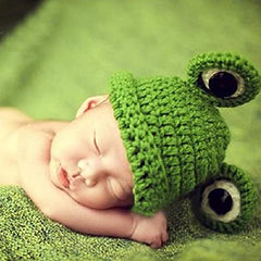 MOMISY Baby Photography Props, Frog Cap for Kids Parties Anniversaries Photography, Green